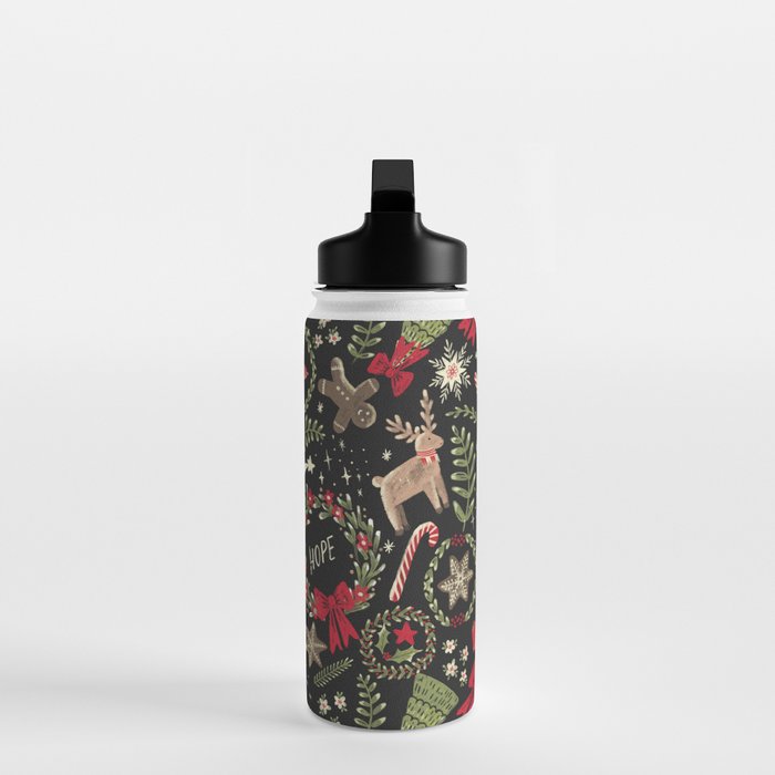 Magical Christmas - Black Water Bottle Gallery Image 3
