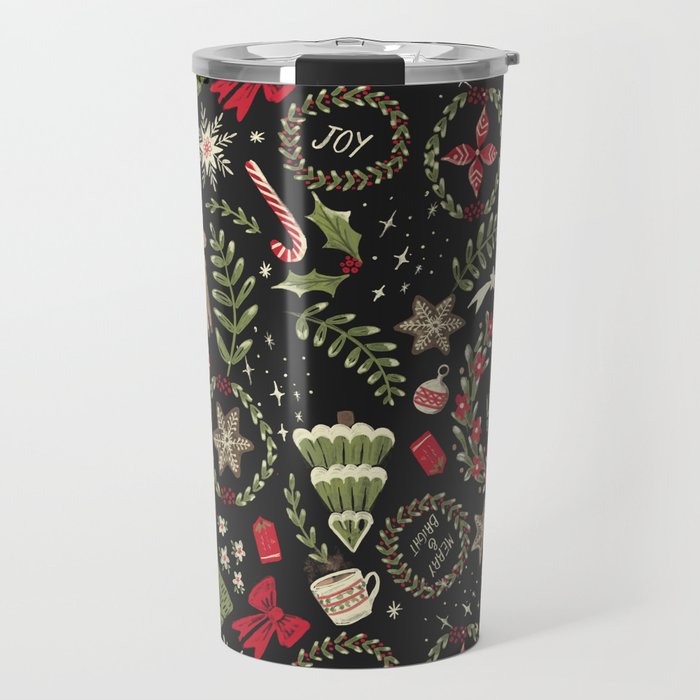 Magical Christmas - Black Travel Mug Gallery Image 1