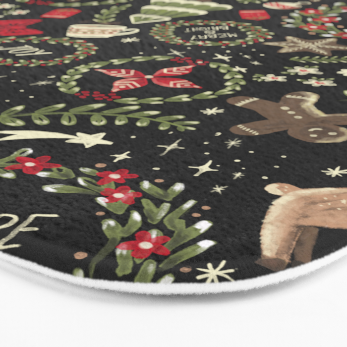 Magical Christmas - Black Bath Mat Gallery Image 3