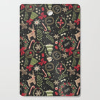 Magical Christmas - Black Cutting Board Gallery Image 1