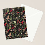 Magical Christmas - Black Stationery Card Gallery Image 2