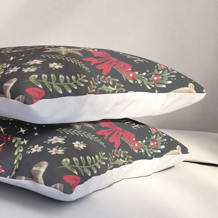 Magical Christmas - Black Pillow Sham Gallery Image 3