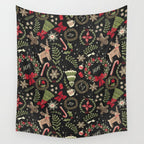 Magical Christmas - Black Wall Tapestry Gallery Image 4
