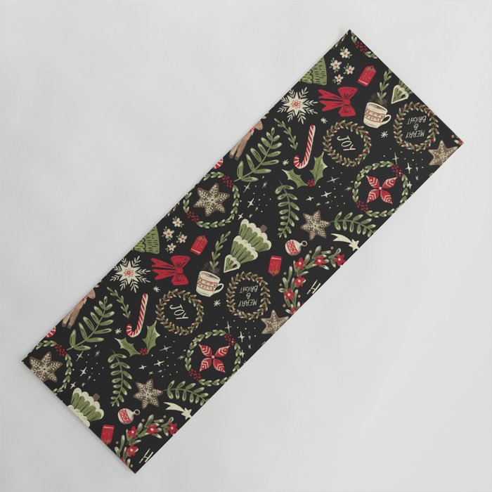 Magical Christmas - Black Yoga Mat Gallery Image 1