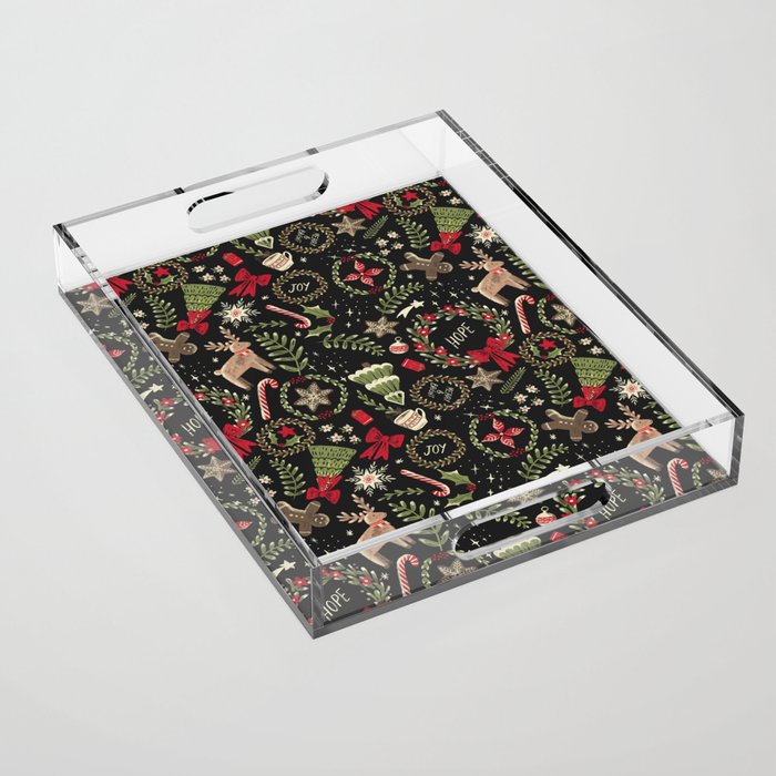 Magical Christmas - Black Acrylic Tray Gallery Image 1