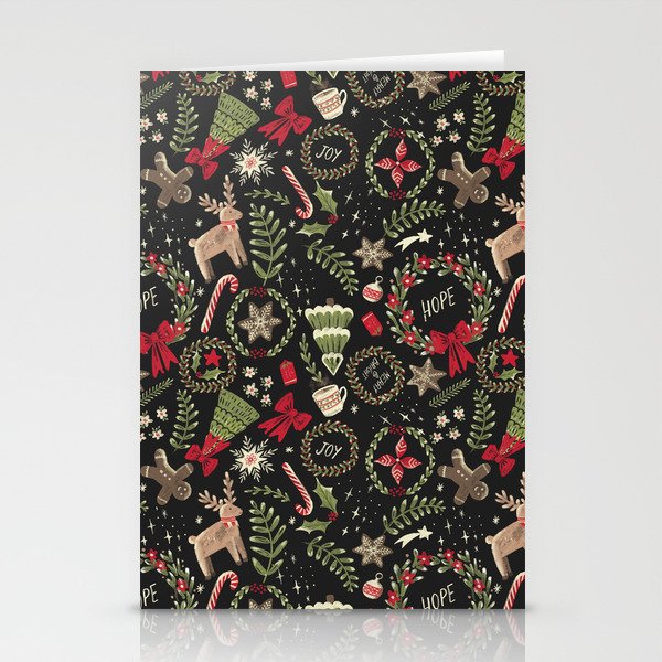 Magical Christmas - Black Stationery Card Gallery Image 2