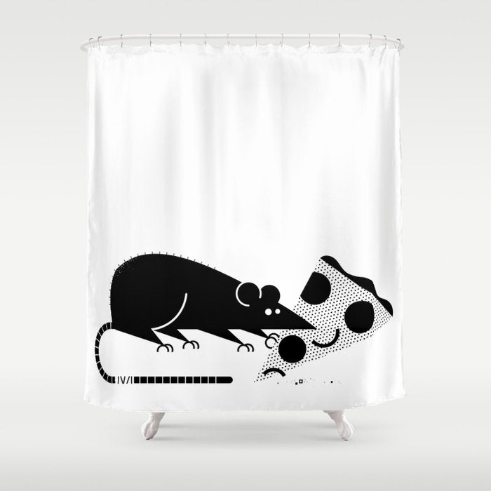Pizza Rat Shower Curtain Gallery Image 1
