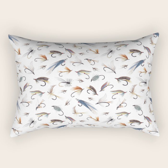 Fly Fishing Lures for Freshwater Fish Rectangular Pillow Gallery Image 2