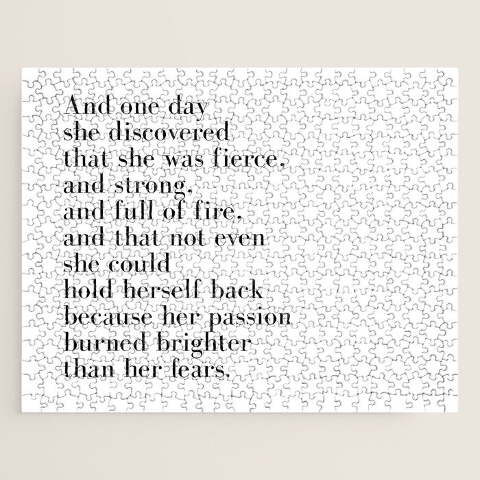 And one day she discovered that she was fierce Jigsaw Puzzle Gallery Image 1
