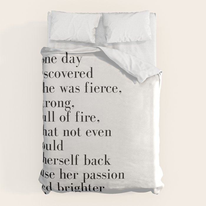 And one day she discovered that she was fierce Duvet Cover Gallery Image 6