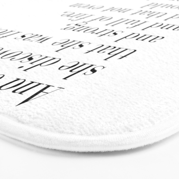 And one day she discovered that she was fierce Bath Mat Gallery Image 3