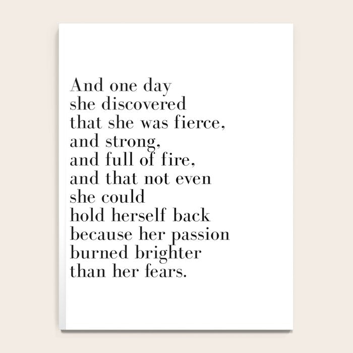 And one day she discovered that she was fierce Notebook Gallery Image 4