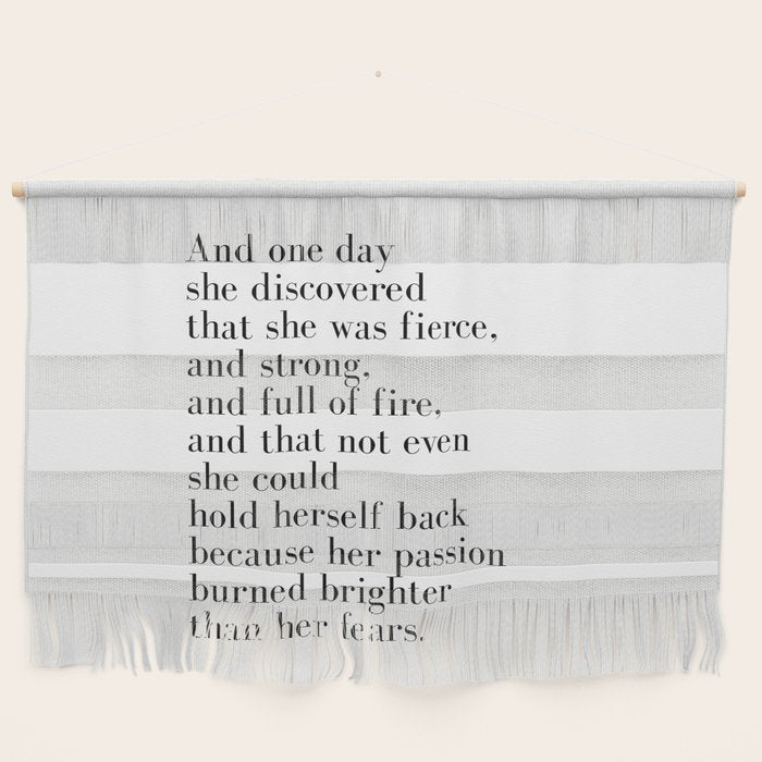 And one day she discovered that she was fierce Wall Hanging Gallery Image 1