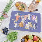 Spring Rain with Umbrellas Cutting Board Gallery Image 2