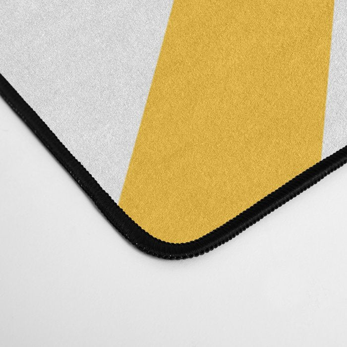 Geometric Pattern 04 Yellow Desk Mat Gallery Image 4