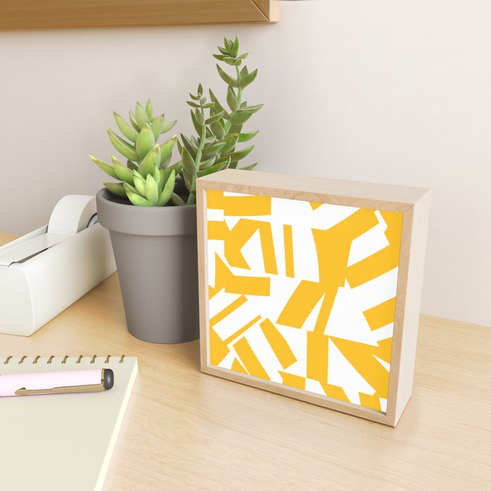 Geometric Pattern 04 Yellow Mini Art Print Gallery Image 2