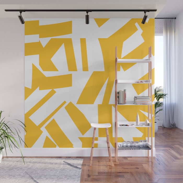 Geometric Pattern 04 Yellow Wall Mural Gallery Image 1