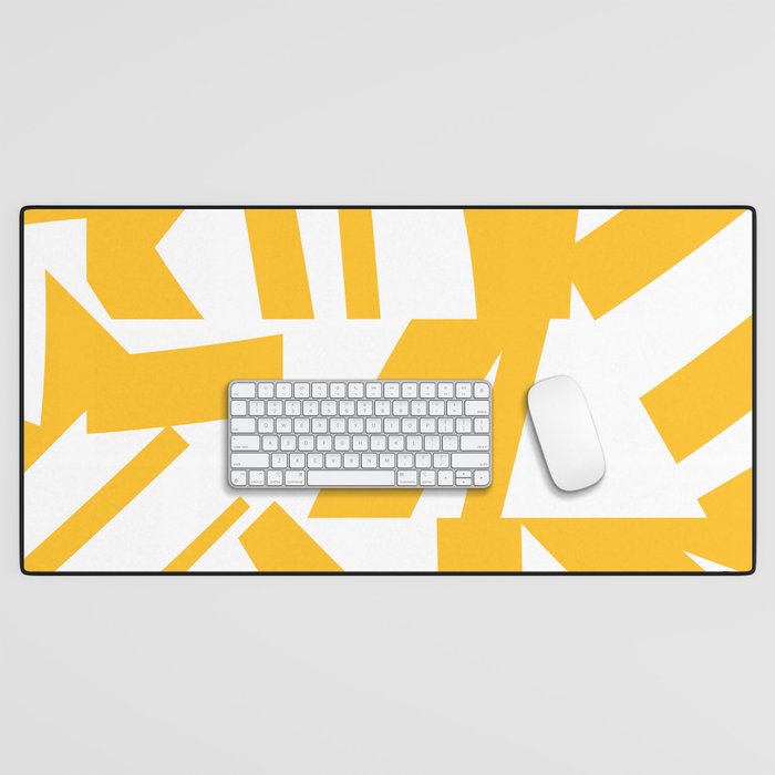 Geometric Pattern 04 Yellow Desk Mat Gallery Image 1
