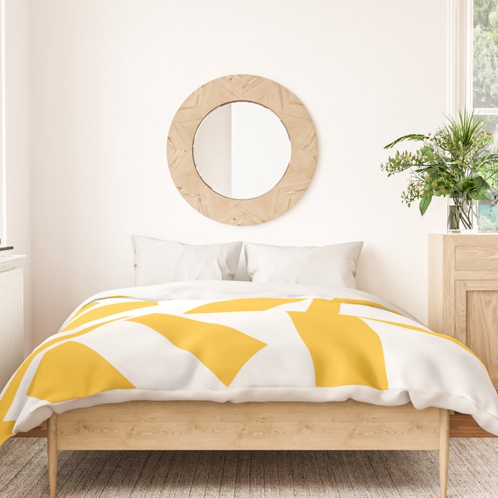 Geometric Pattern 04 Yellow Duvet Cover Gallery Image 3