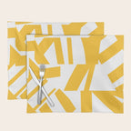 Geometric Pattern 04 Yellow Placemat Gallery Image 1
