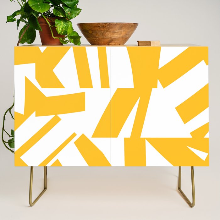 Geometric Pattern 04 Yellow Credenza Gallery Image 1