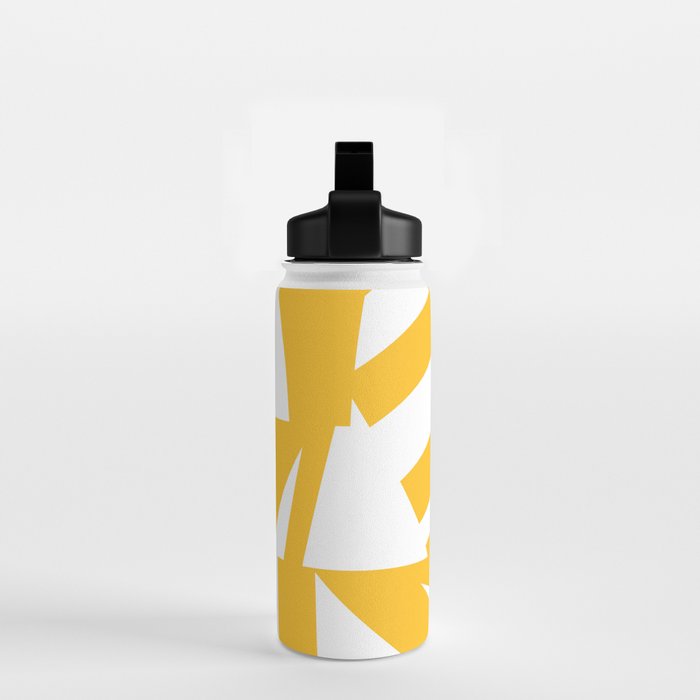 Geometric Pattern 04 Yellow Water Bottle Gallery Image 2