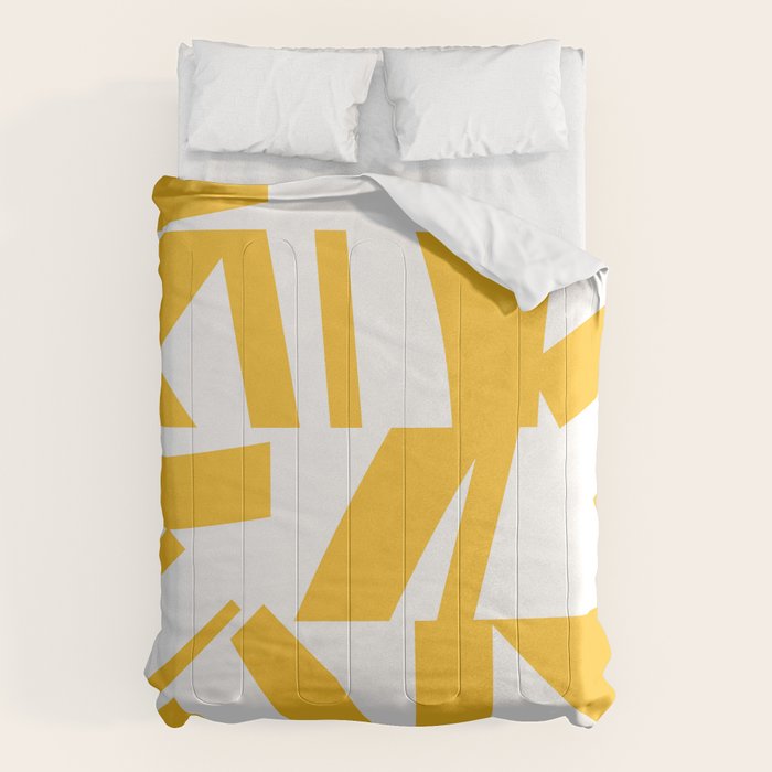 Geometric Pattern 04 Yellow Comforter Gallery Image 1