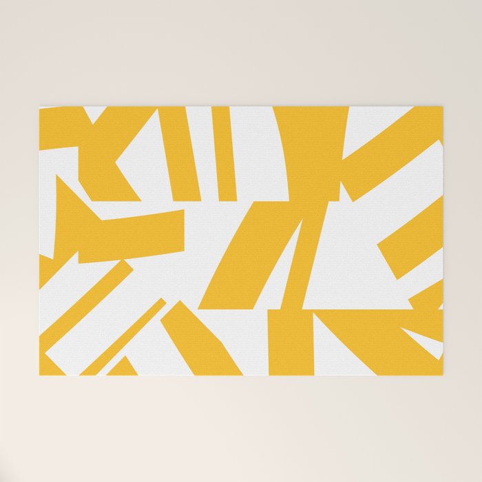 Geometric Pattern 04 Yellow Welcome Mat Gallery Image 1
