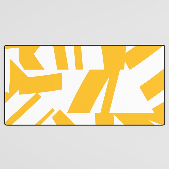 Geometric Pattern 04 Yellow Desk Mat Gallery Image 3