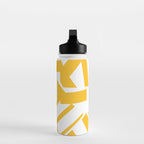 Geometric Pattern 04 Yellow Water Bottle Gallery Image 3