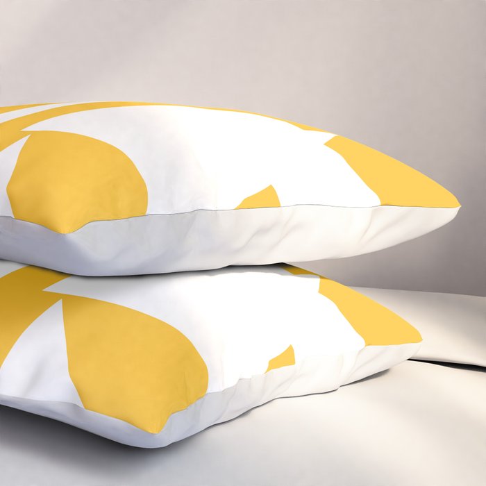 Geometric Pattern 04 Yellow Pillow Sham Gallery Image 3