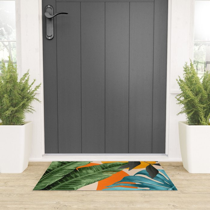 Abstract Tropical Art 15 Welcome Mat Gallery Image 3