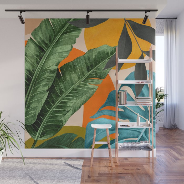 Abstract Tropical Art 15 Wall Mural Gallery Image 1