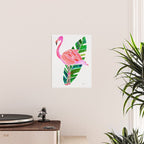 Flamingo and Banana Leaf Poster Gallery Image 2
