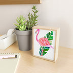 Flamingo and Banana Leaf Mini Art Print Gallery Image 2