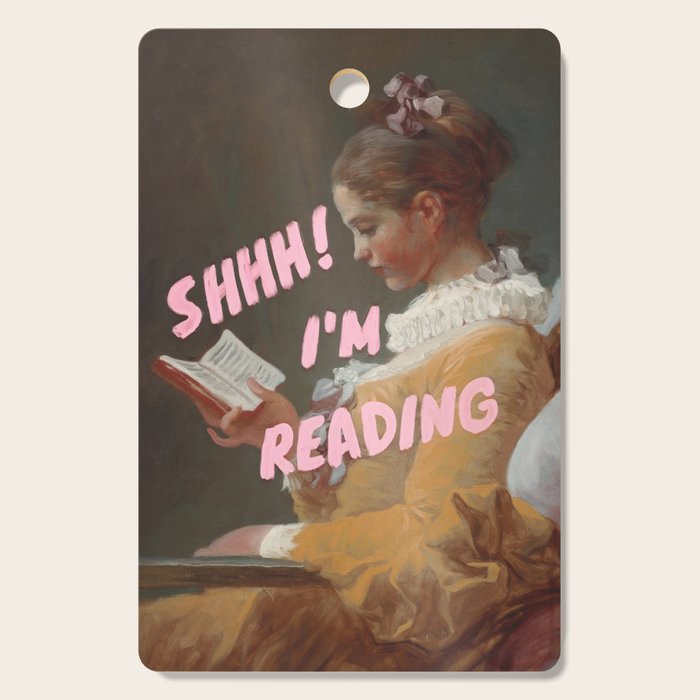 SHHH I'm Reading Cutting Board Gallery Image 1
