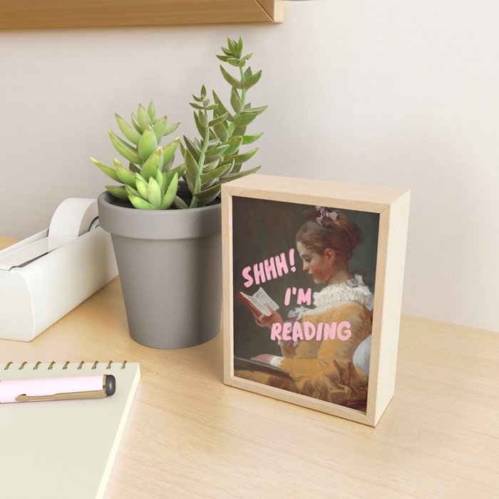 SHHH I'm Reading Mini Art Print Gallery Image 2