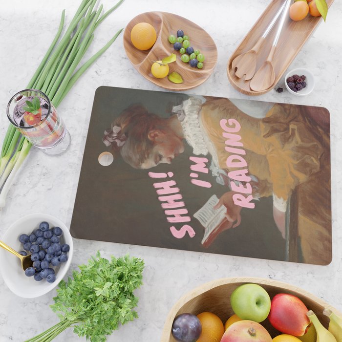 SHHH I'm Reading Cutting Board Gallery Image 2