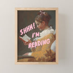 SHHH I'm Reading Mini Art Print Gallery Image 1