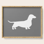 Dachshund Silhouette(s) Wiener Dog Serving Tray Gallery Image 1