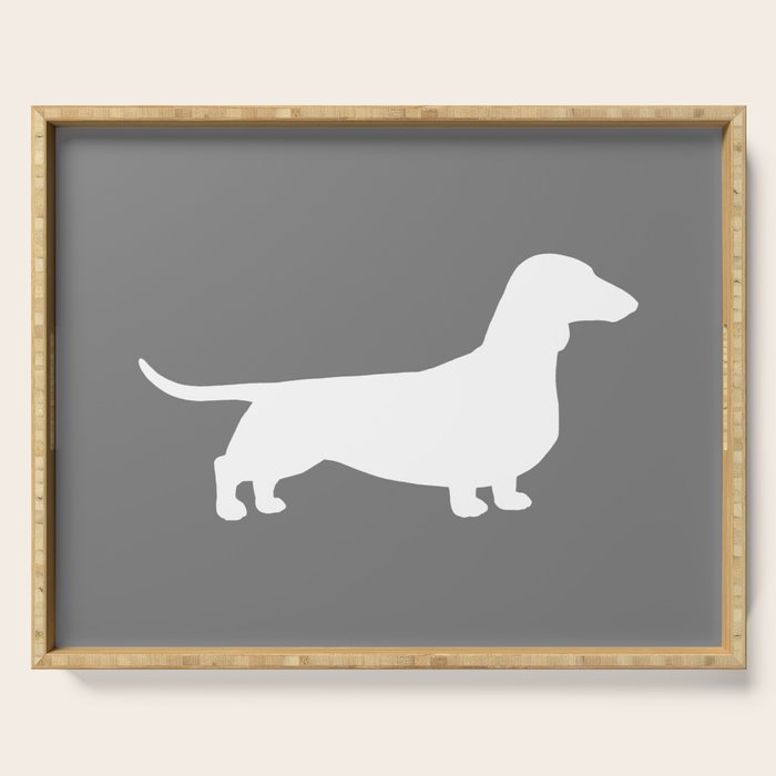 Dachshund Silhouette(s) Wiener Dog Serving Tray Gallery Image 1