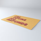 I am yours no refunds - typography Rug Gallery Image 3