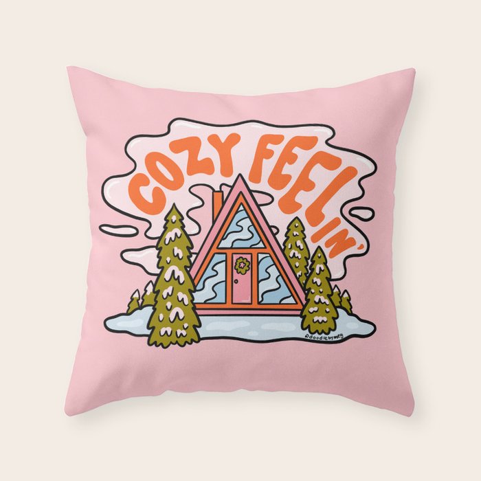 Cozy Feelin' Throw Pillow Gallery Image 1