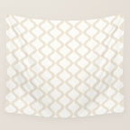 Alva Pattern - Vintage Neutral White Wall Tapestry Gallery Image 4