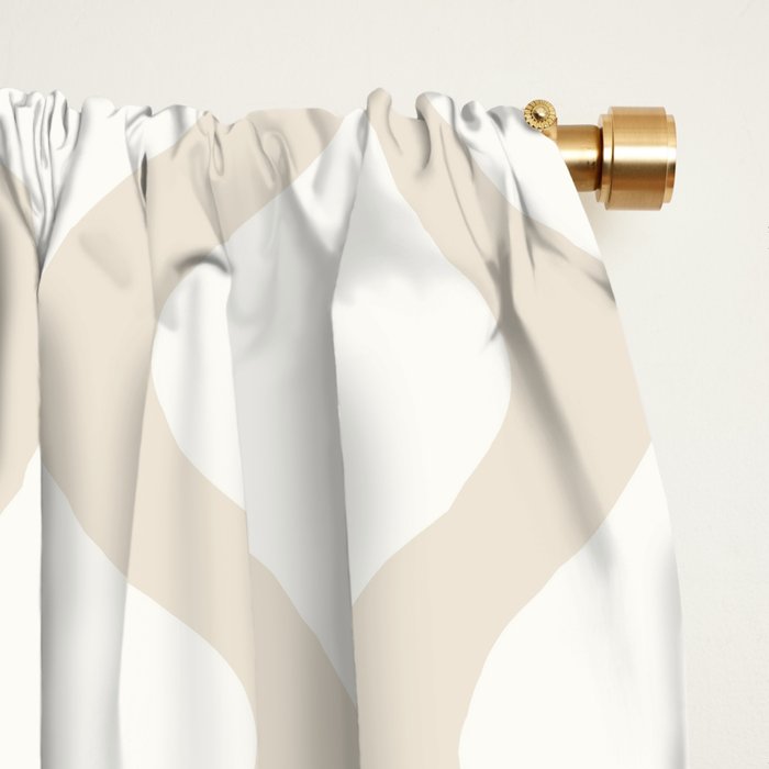 Alva Pattern - Vintage Neutral White Window Curtain Gallery Image 2