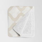 Alva Pattern - Vintage Neutral White Throw Blanket Gallery Image 3