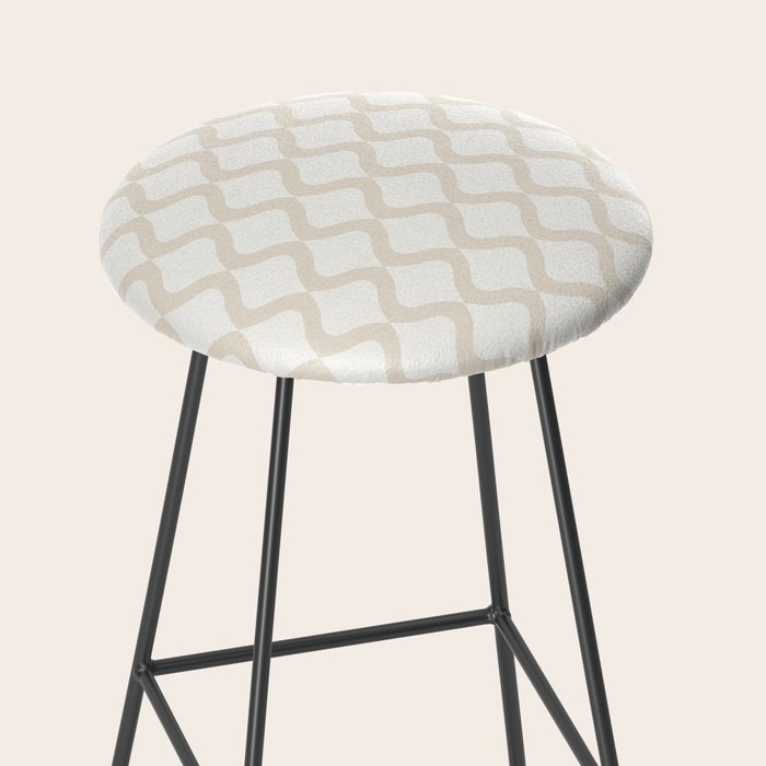 Alva Pattern - Vintage Neutral White Stool Gallery Image 2