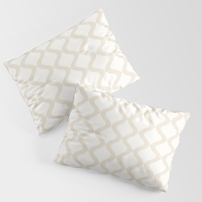 Alva Pattern - Vintage Neutral White Pillow Sham Gallery Image 3