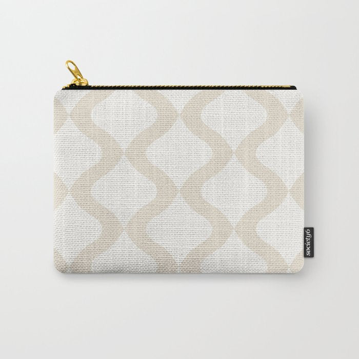 Alva Pattern - Vintage Neutral White Carry All Pouch Gallery Image 1