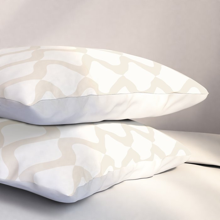 Alva Pattern - Vintage Neutral White Pillow Sham Gallery Image 3